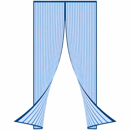 Mágneses szúnyogháló ajtó, kék, egyszerű telepítés, rovarok távol tartása