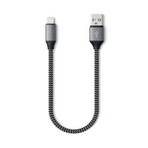 Satechi ST-TAL10M 25cm USB A - Lightning szürke kábel 127477201 - Satechi