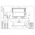 Technical drawing of Faber FLEXA NG GLASS BK A60 built-in range hood