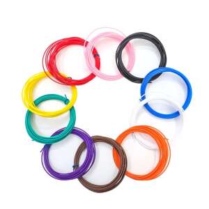Set de filament pentru imprimantă 3D în 6 culori, 10 metri fiecare, diametru 1,75 mm, verde, galben, roz, portocaliu, violet, roșu, maro, negru, alb - Consumabile pentru imprimantă