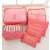 Set of 6 pink travel organizers for suitcase, clothes, shoes, and toiletries