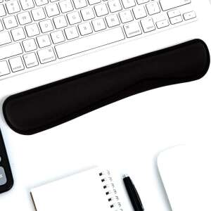 Ergonomikus csuklótámasz billentyűzethez, fekete, gél, kényelmes, támasztás, fájdalomcsillapítás - Csuklótámasz