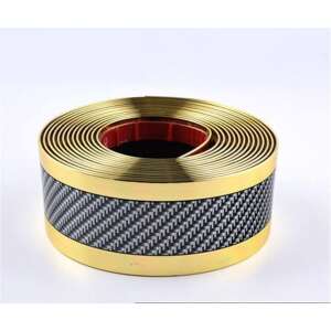 Car door edge guard, carbon fiber look, gold trim, protect your car from scratches and dings - Vehicle wrap