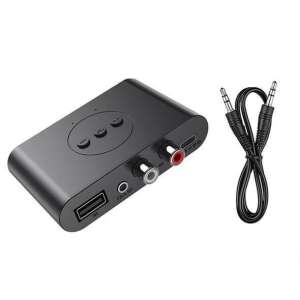 Bluetooth 5.0 audio receiver with 3.5mm AUX and RCA output, USB input, and power input - Bluetooth Adapter