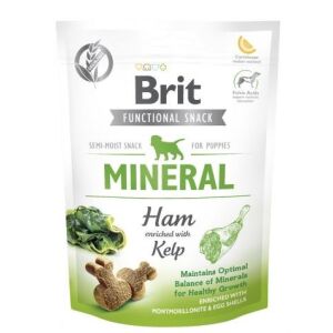 Brit Mineral Puppy Ham & Kelp Smakołyki dla psów, 150g. Półwilgotna przekąska dla zdrowego wzrostu. - Przynęta z nagrodą dla psa