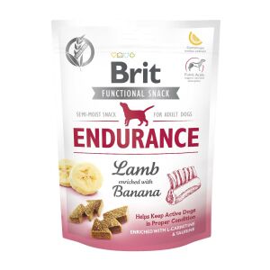 Brit Endurance Lamm & Banane Hundesnacks, 150g Packung. Semi-feuchter funktioneller Snack für erwachsene Hunde. - Hundefutter