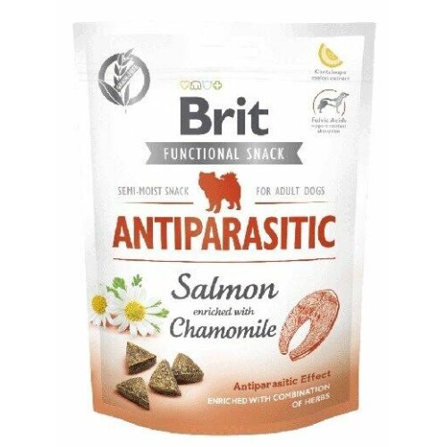 Brit Snack recompensa pentru câini, Antiprazitic cu somon și mușețel, 150g