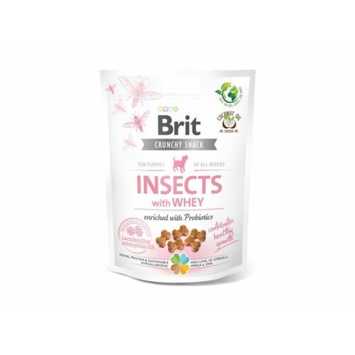 Brit Crunchy Snack Puppy Insect with Whey recompense pentru căței, 200g