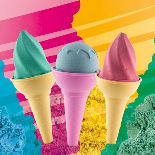 Színes Fluffy Sand fagylalttölcsérek - Kreatív játék gyerekeknek
