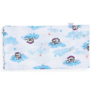 BB 1 db-os apró mintás cseh textil tetra pelenka Felhős maci 127486788 - Textil pelenka