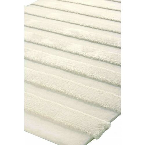 Бял килим Bakero Esprit 2521-06, 120x180 см, с текстурирани райета