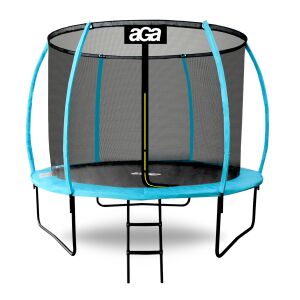 Aga SPORT EXCLUSIVE MRPU1010LB trambulin belső védőhálóval és létrával, világoskék - Sport & Szabadidő
