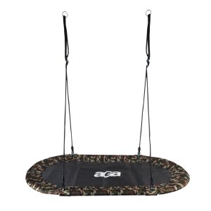 Aga fészekhinta kamo-szövettel, köteleken lógva - Fészekhinta