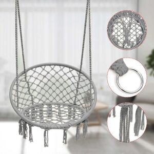 Funfit Garden scaun înalt macramé - Gri