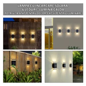 Lămpi solare de perete NEXTLY instalate pe gard și perete - Lanternă solară