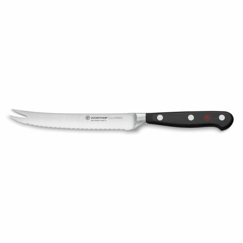 Wüsthof Classic Tomatenmesser 14cm mit Wellenschliff und Gabelspitze