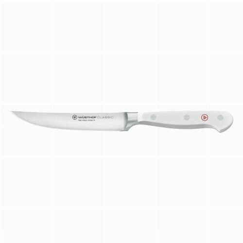 WUSTHOF CLASSIC WHITE Steakmesser, 12/23 cm, Klinge aus Kohlenstoff-Edelstahl