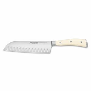 Wusthof Classic Ikon Creme Santoku kés 17 cm bordázott pengével - Wüsthof