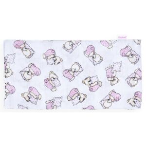 BB 1 db-os apró mintás cseh textil tetra pelenka Párnás maci rózsa 127505303 - Textil pelenka