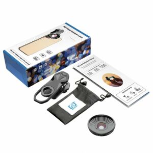 Apexel 10x makro objektiv set za pametne telefone, uključuje objektiv, kopču, vrećicu i krpu za čišćenje - Elektronika