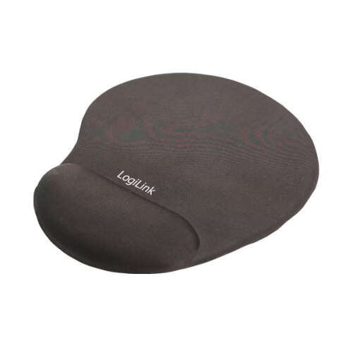 LogiLink ID0027 wrist rest, black, ergonomic design, gel filled, comfortable for gaming and office work