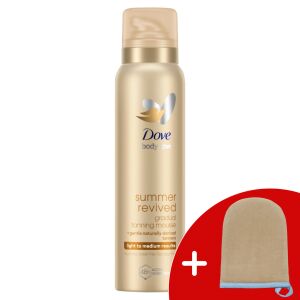 Dove Summer Revived Pjena za postupno tamnjenje za svijetlu do srednju kožu s rukavicom za nanošenje - Dove