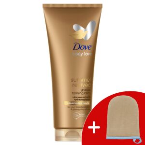 Dove Summer Revived Losion za postupno tamnjenje za srednje do tamnu kožu s besplatnom rukavicom za samotamnjenje - Dove