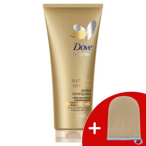Dove Summer Revived Losion za samotamnjenje za svijetlu do srednje kožu 200ml s rukavicom za samotamnjenje - Dove