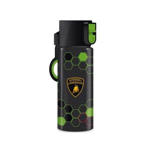 Lamborghini grün-schwarze auslaufsichere Trinkflasche aus Kunststoff, 475ml - Füttern