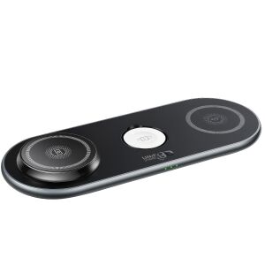 Stație de încărcare wireless 3 în 1 pentru dispozitive Apple, marca Unifo37, vedere unghiulară - Încărcător de telefoane