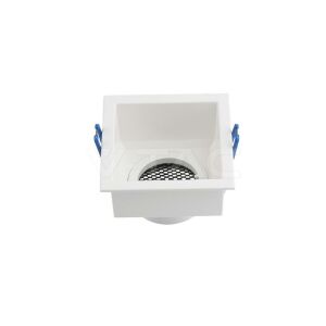 V-TAC szögletes GU10 alumínium mély spotlámpa keret, méhsejt diffúzorral, fehér színű - SKU 23763 127510894 - V-TAC