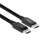 Club 3D DisplayPort 1.4 HBR3 cable, 1 meter, black, angled view