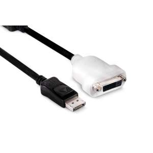 CLUB3D DisplayPort - DVI-D Single Link adapter kábel, fekete, 25cm - Club3D