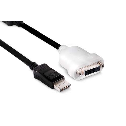 CLUB3D DisplayPort - DVI-D Single Link adapter kábel, fekete, 25cm