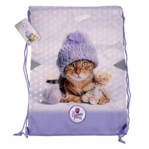 Sweet Pets cicás tornazsák sapkás cicával és macival - Tornazsák