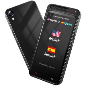 M3 Pro Smart Translator, AI Assistant, Bluetooth, 139+ езика, Гласов превод, Превод на снимки, Превод на запис, 4,1-инчов сензорен екран, Обмяна на валута, 8GB, easyCTRL® 127531405 - Телефон