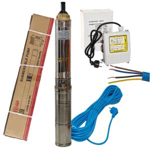 Pompă submersibilă de puț adânc DDT 4SDM2/8 cu cutie de control și cablu - DDT