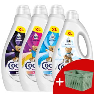 Coccolino Mosógél Csomag + Ajándék Curver Infinity Mosószertartó Kosár 17L