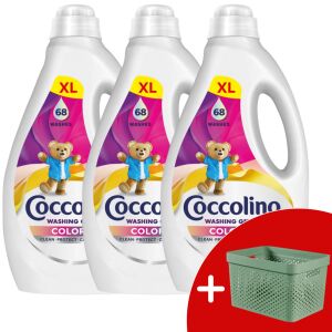 Coccolino Color Liquid Washing Gel 3x2,72L - 204 washes + Gift Curver Infinity Washing Detergent Basket 17L 127558297
