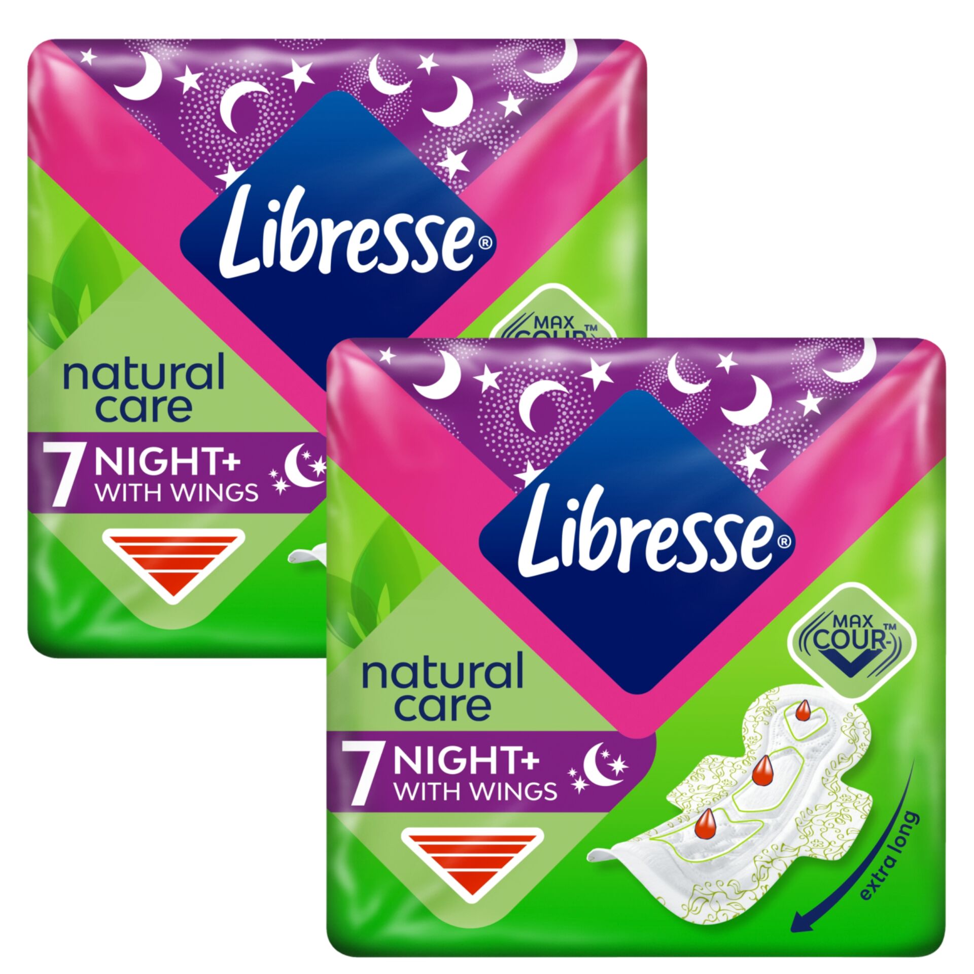 E-shop Libresse Natural Care Night+ okrídlené nočné hygienické vložky 2x7ks