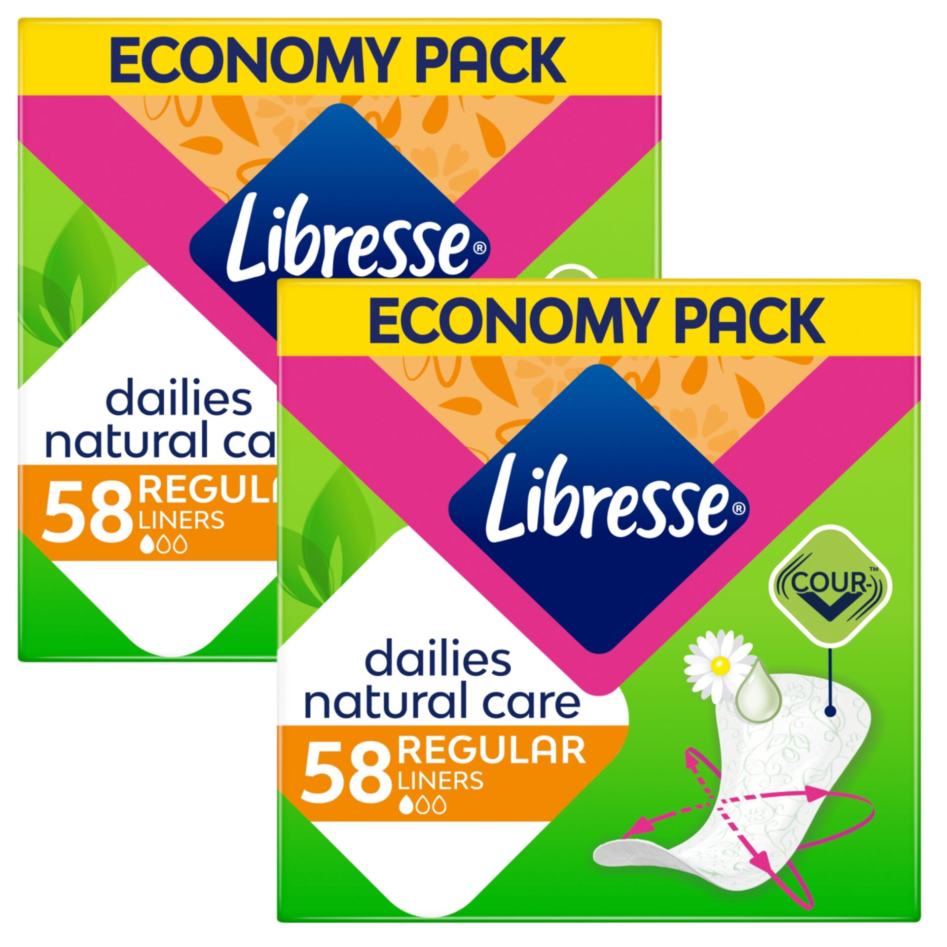 E-shop Libresse Dailies Natural Care čistiace vložky 2x58ks