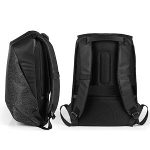 Watson anti-theft batoh na notebook, sivý, predný a zadný pohľad - Príslušenstvo k notebookom