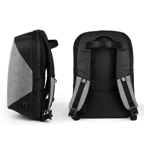 Charlie anti-theft batoh na notebook, 15,6 palcov, sivý, zobrazuje obe strany batohu