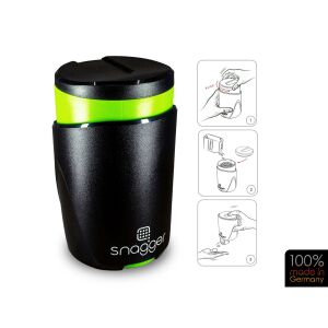 Smart Snack Dispenser, Snagger Snack Pro, дизайн, адаптиран към всички поставки за чаши и чаши, цвят Черен/Зелен 127558868 - Съхранение на храна