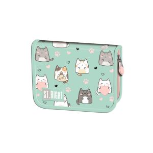 St.Right Charming Cats türkiz cicás tolltartó - Unipap