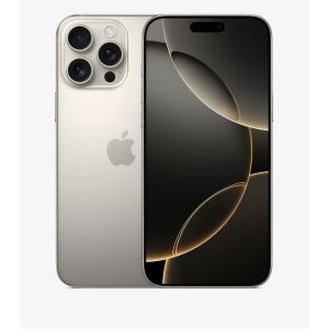 Apple iPhone 16 Pro Max, természetes titán kivitel, elölről és hátulról - Apple