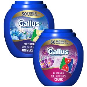 Gallus Professional 4 az 1-ben mosókapszula Univerzális + Color, 2x50 db - Gallus
