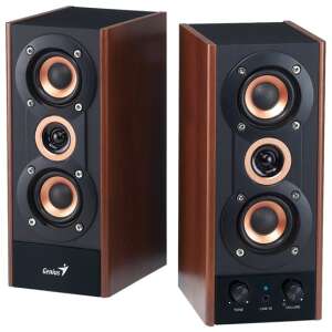 Boxe Genius SP-HF800A, 2.0, 20W RMS, Black & Cherry Wood (31730010402) (31730010402)