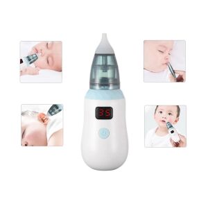 Akkumulátoros orrszívó használat közben, elektromos orrszívó babáknak - Baba egészség