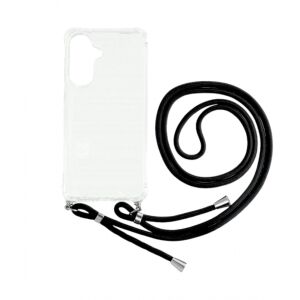 Cellect, Samsung Galaxy A26,  TPU+PC, Átlátszó, Mobiltelefon tok, Fekete Zsinórral 141379513 - Cellect